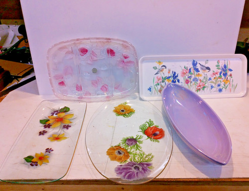 Soga japan glass serving tray - glass,