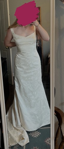 Pronovias floral silk wedding