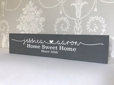 Home Sweet Home Personalised Wooden Sign Plaque House Warming Gift Sign New Home