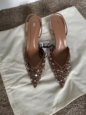 Zara MESH AND BEAD SLINGBACK