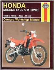 HONDA MBX125F , MTX125RW & MTX200RW (1983-93) OWNERS WORKSHOP MANUAL