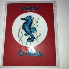 Birthday card seahorse - -,