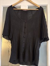 Evans Ladies Black Sparkle Effect Evening Cardigan Size 22/24