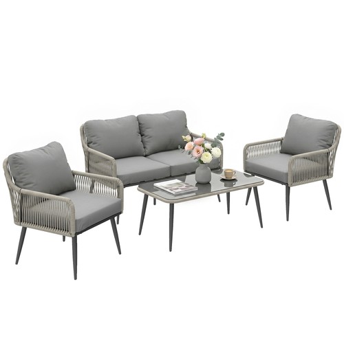 Rattan garden furniture set - rattan,
