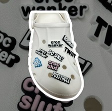 Swearing, Croc Charms, Bad language, Twat, Adult Charm, Offensive Charm