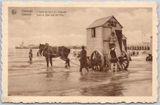 Vintage Postcard Bathing Machine Ostend Belgium