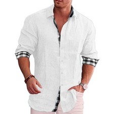 Mens New Casual Shirt Long