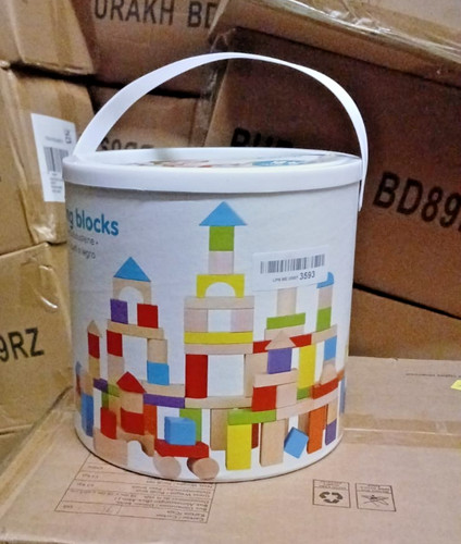 100 pieces wooden - pieces, construction