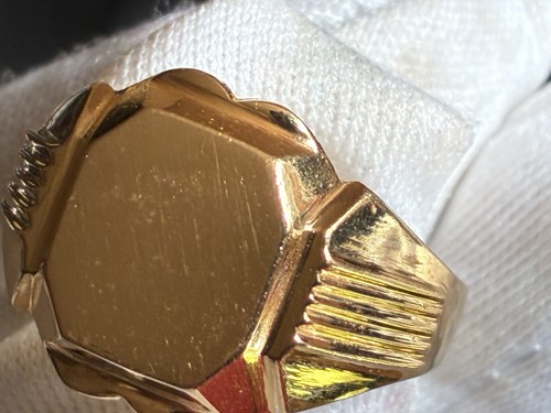 22ct solid gold signet - solid, ring