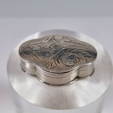 Small Solid Silver Pill Box