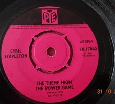 CYRIL STAPLETON--THE THEME FROM THE POWER GAME-7" VINYL 45-PYE LABEL--1966-V/G+