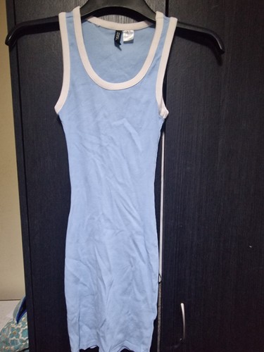 Solid light blue racer neck - light,
