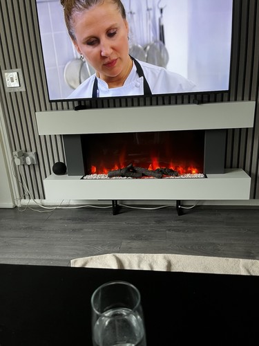 Modern electric fire - electric,