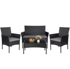 4 Piece Rattan Garden