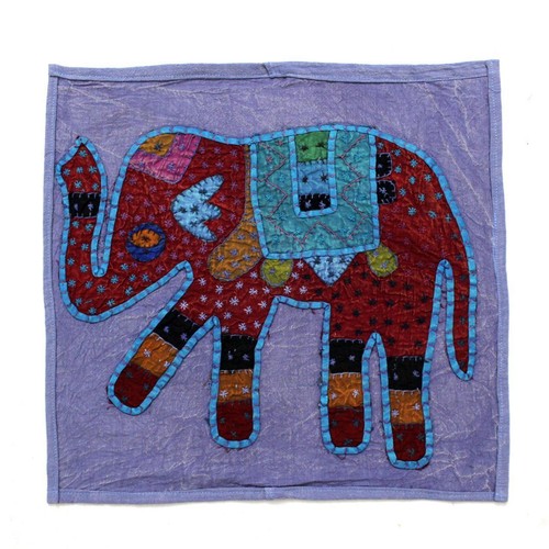 Elephant blue embroidered - elephant,