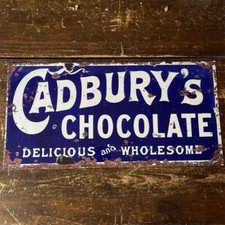 Metal Distressed Design Vintage Metal Cadburys Sign