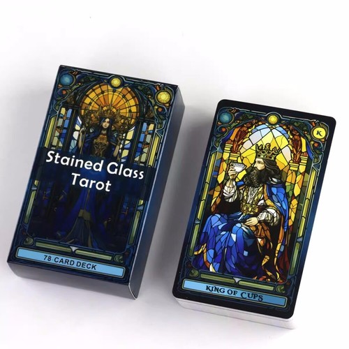 Stained glass tarot table card - table,