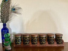 Hornsea heirloom green spice rack set – 1970s vintage in great condition