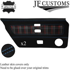 L BLUE STITCH LEATHER+RED