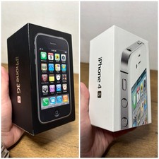 2x Apple iPhone EMPTY boxes (4S White 16gb) (3GS Black 16gb)