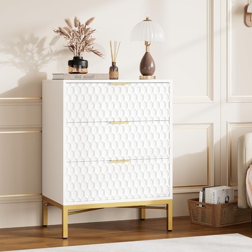 Modern wood drawer honeycomb - 3-drawer,