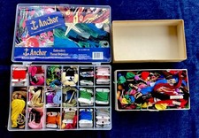 Job Lot Anchor Embroidery Threads 67 Skeins + Extra In Plastic Container #VI