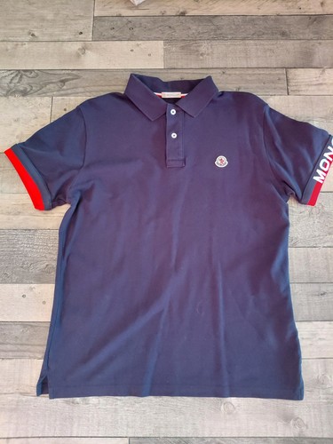 Men navy moncler polo shirt - navy,