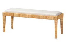 Sofia Natural Rattan Bench