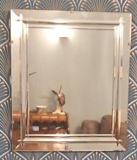 Fabulous Rectangle Faceted Bevelled Edge Art Deco Wall Mirror VGC