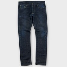 Uniqlo Selvedge Jeans Men’s Size W34 L34 Dark Indigo Zip Fly Stretch 