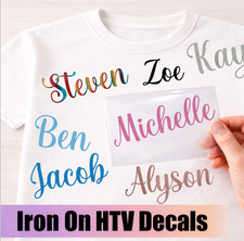 Personalised Iron On Names HTV