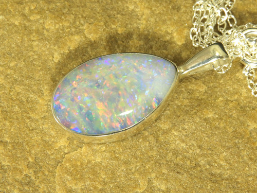 Multicolour opal pendant
