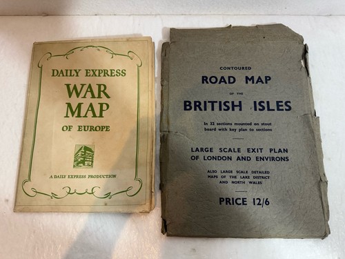 Vintage daily express - daily, map