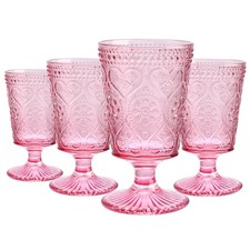 Pink Wine Glasses Set of 4-12