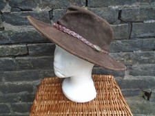 Genuine Jacaru 100% leather Australian bushman's hat size small
