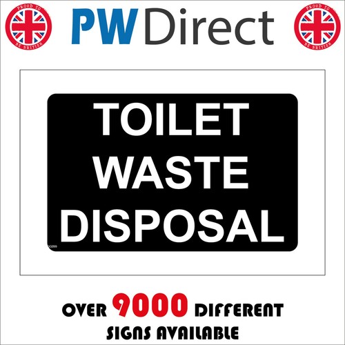 Sign toilet waste disposal - sign,