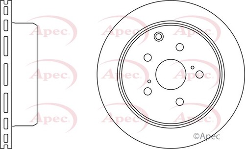 Apec red rear brake discs - 2x,