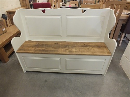 Painted monks bench - monks,
