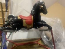 Vintage Mobo, Black Prince, Pressed Metal, Spring Mounted Rocking Horse, 1960’s