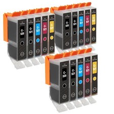 15 Ink Cartridges (5 Set) for Canon PIXMA iP3600, MP540, MP620, MP980, MX870