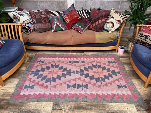 Vintage turkish kilim rug - turkish,