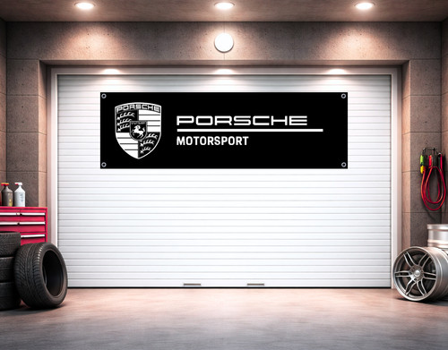 Porsche motorsport garage - porsche, flag