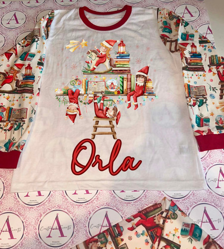 Naughty elf xmas pyjamas - naughty,