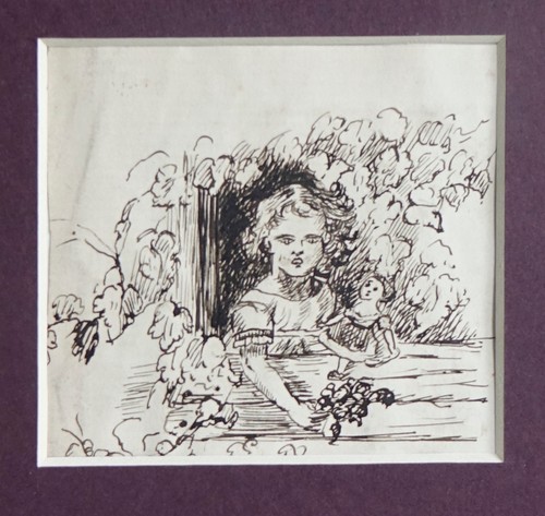 Antique miniature pen and - pen, ink
