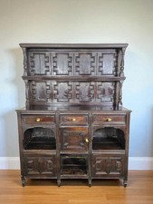 A Charles II Style Oak Dresser Cabinet Sideboard ~Delivery Available~