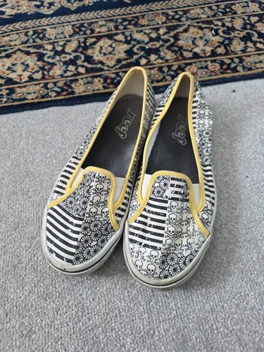 Ladies retro slip ons - ladies,