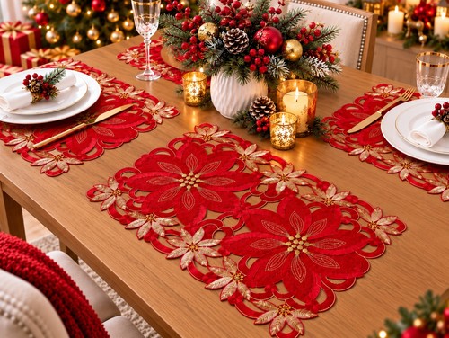 Set red christmas - of,