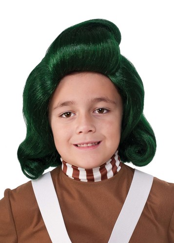 Kids size green oompa loompa - green,