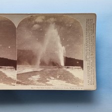 Yellowstone WY Stereoview C1895 RP America Bee Hive Geyser Fine Art Photo