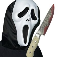 Scream Halloween Mask Costume Fancy Dress Ghost Happy Killer Halloween Knife Set